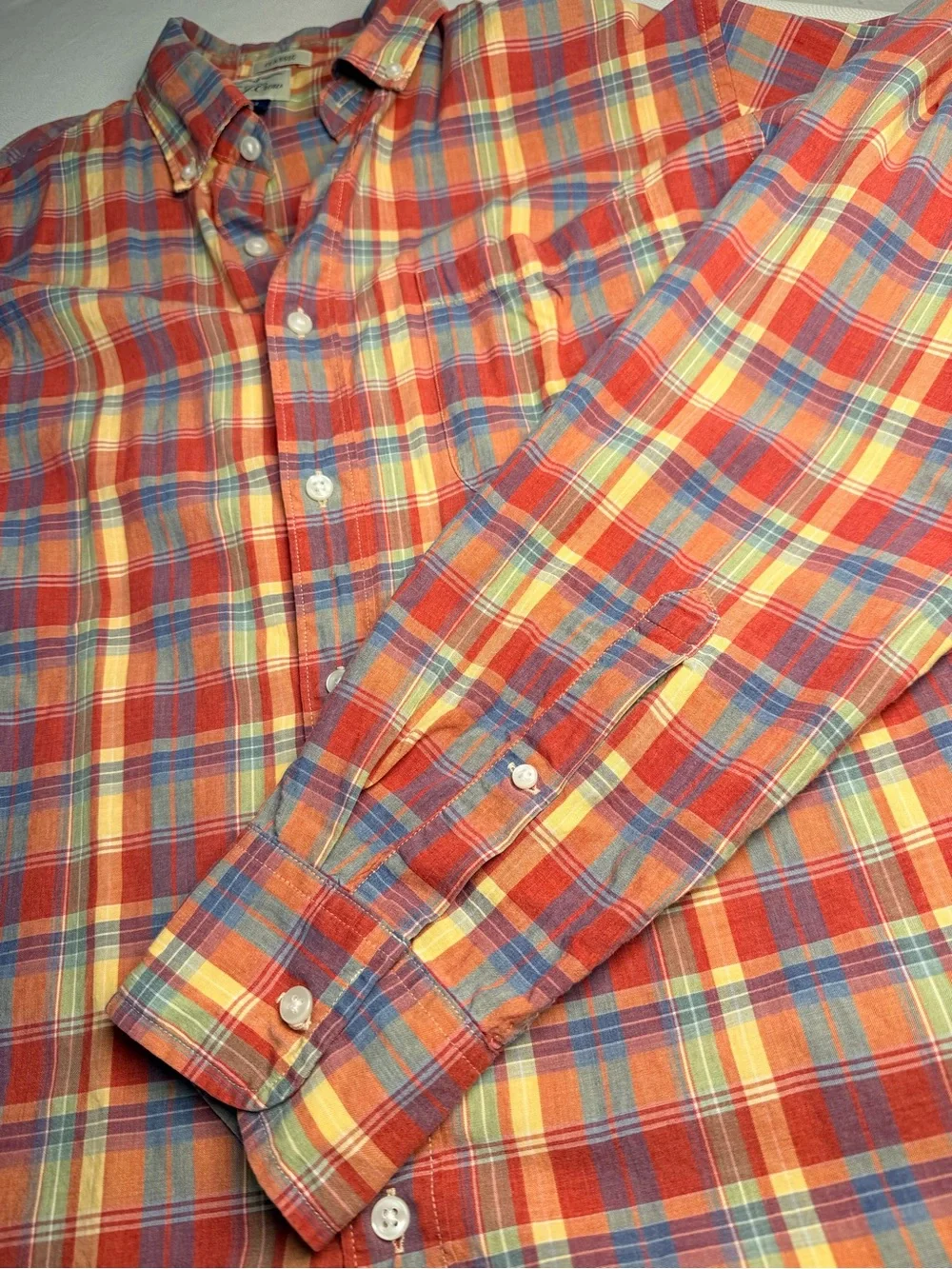 J.Crew Men’s Medium Classic Fit Plaid Shirt 100% Cotton Button Down